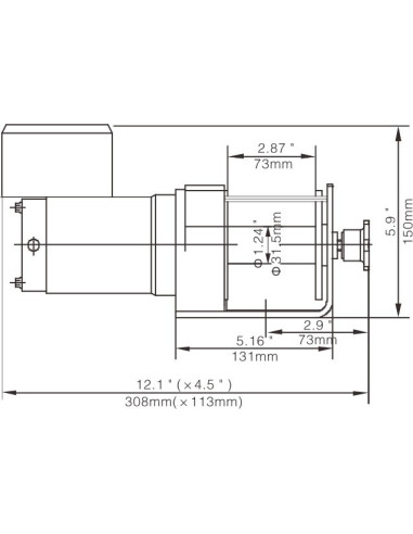 Cabrestante 900kg 12v
